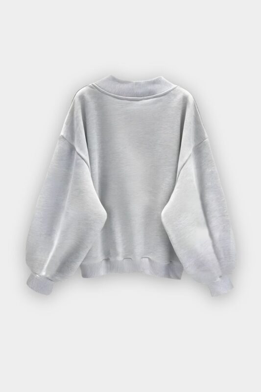 Dodgers Ash Grey V-Neck Oversize Sweatshirt