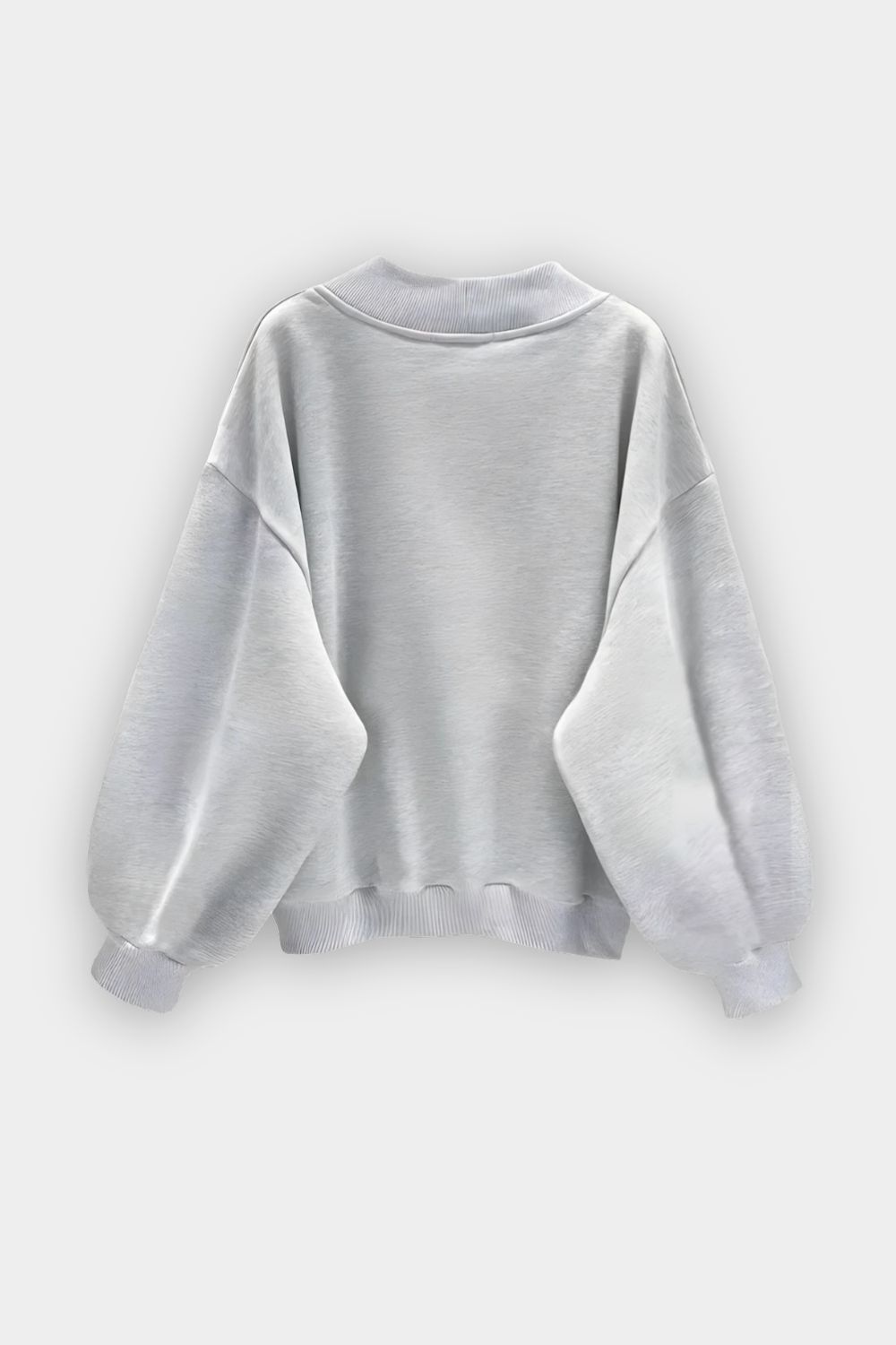 Dodgers Ash Grey V-Neck Oversize Sweatshirt