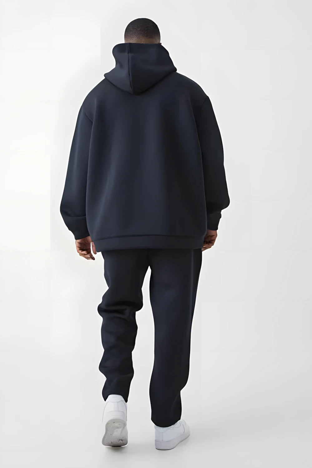 Jet Black Carbon Soft Fleece Oversize Hoodie