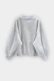 Pasadena Ash Grey V-Neck Carbon Soft Sweatshirt