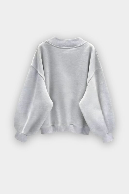 Pasadena Ash Grey V-Neck Carbon Soft Sweatshirt