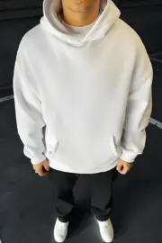 Pure White Carbon Soft Fleece Oversize Hoodie