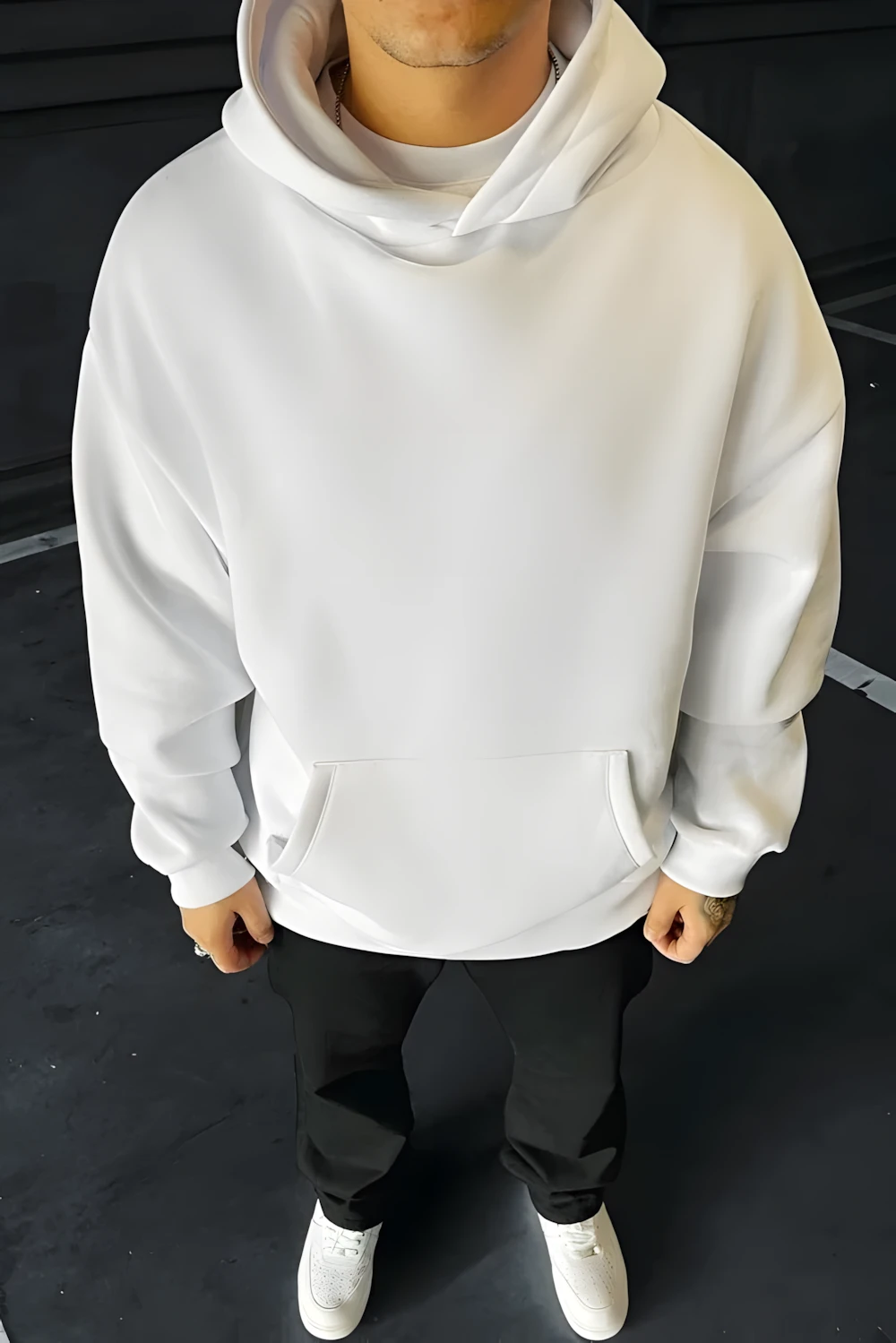 Pure White Carbon Soft Fleece Oversize Hoodie