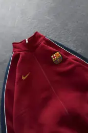 Retro Bordeaux Fleece-Lined Oversize Track Jacket