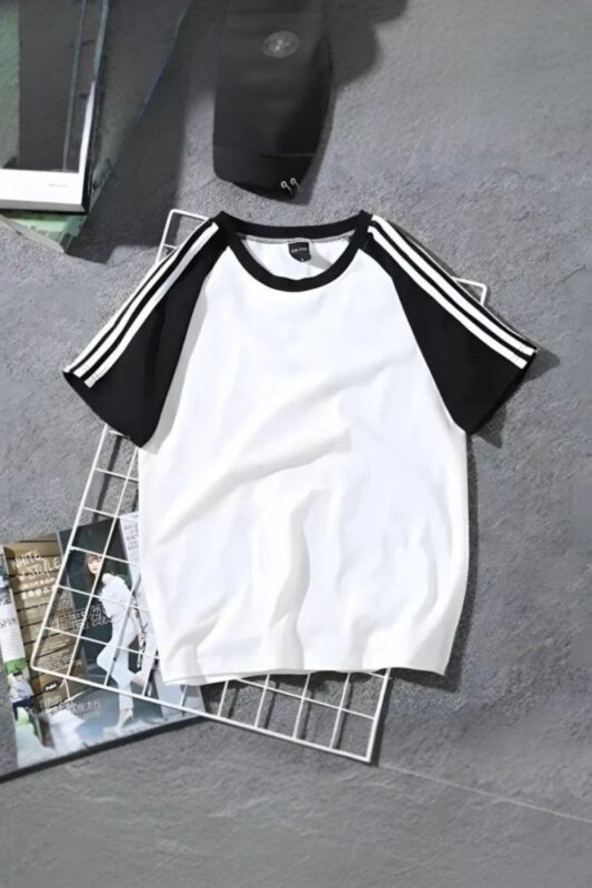Shoulder Stripe Raglan Oversize T-Shirt